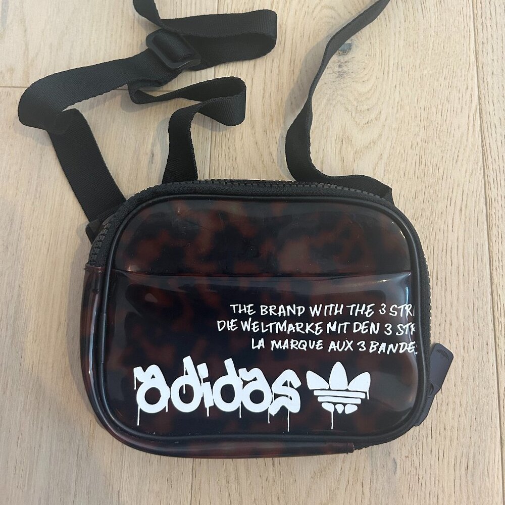 adidas Originals Festival Crossbody Bag, Black/Brown, Graffiti DetailOne Size